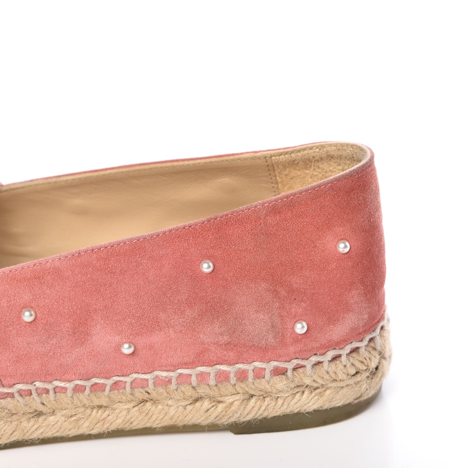 Chanel Suede Pearl CC Espadrilles 37 Pink 14 of 19