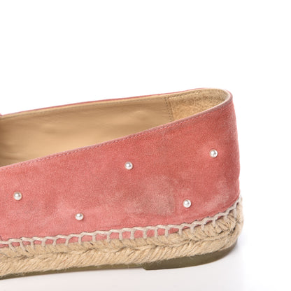 Chanel Suede Pearl CC Espadrilles 37 Pink 14 of 19