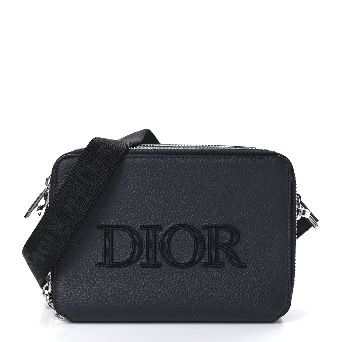 Grained Calfskin Pouch Navy Blue