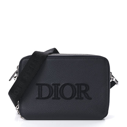 Christian Dior Grained Calfskin Pouch Navy Blue 1 of 9