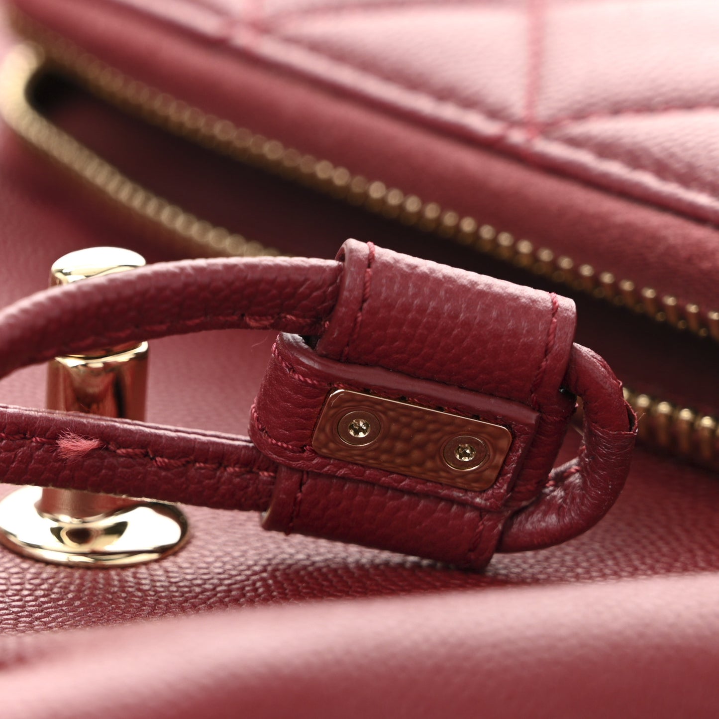 Caviar Quilted Business Affinity Backpack Burgundy