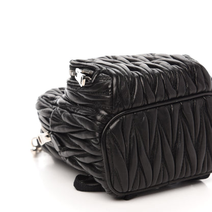 Miu Miu Nappa Matelasse Mini Backpack Black 6 of 10