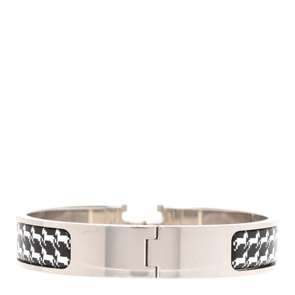 Hermes Enamel Cheval Pixel Clic Clac H Bracelet PM Black White 3 of 6