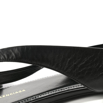 Balenciaga Calfskin BB Knife Pointy Toe Slingback Flats 40.5 Black 9 of 10