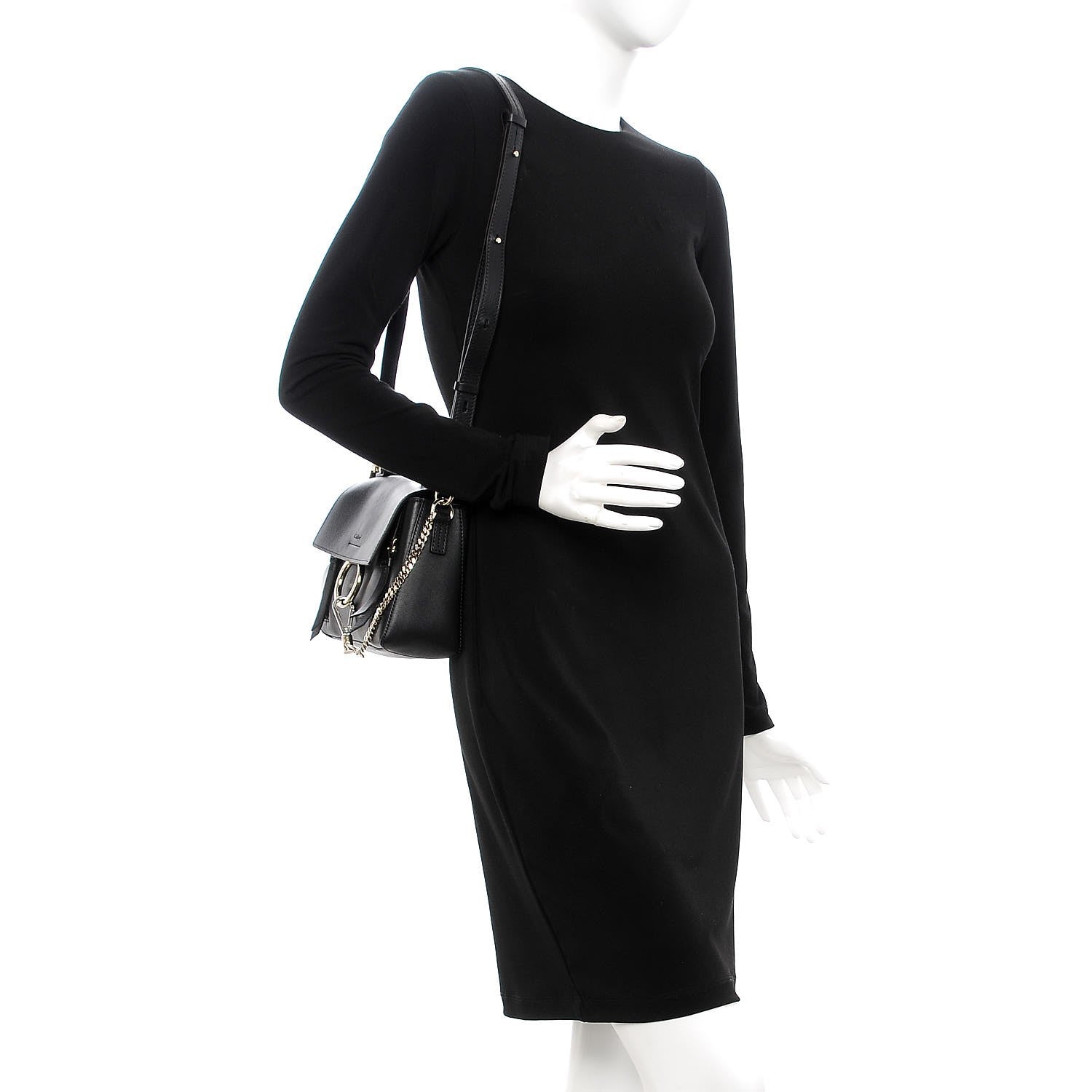 Chloe Calfskin Mini Faye Day Shoulder Bag Black 2 of 10