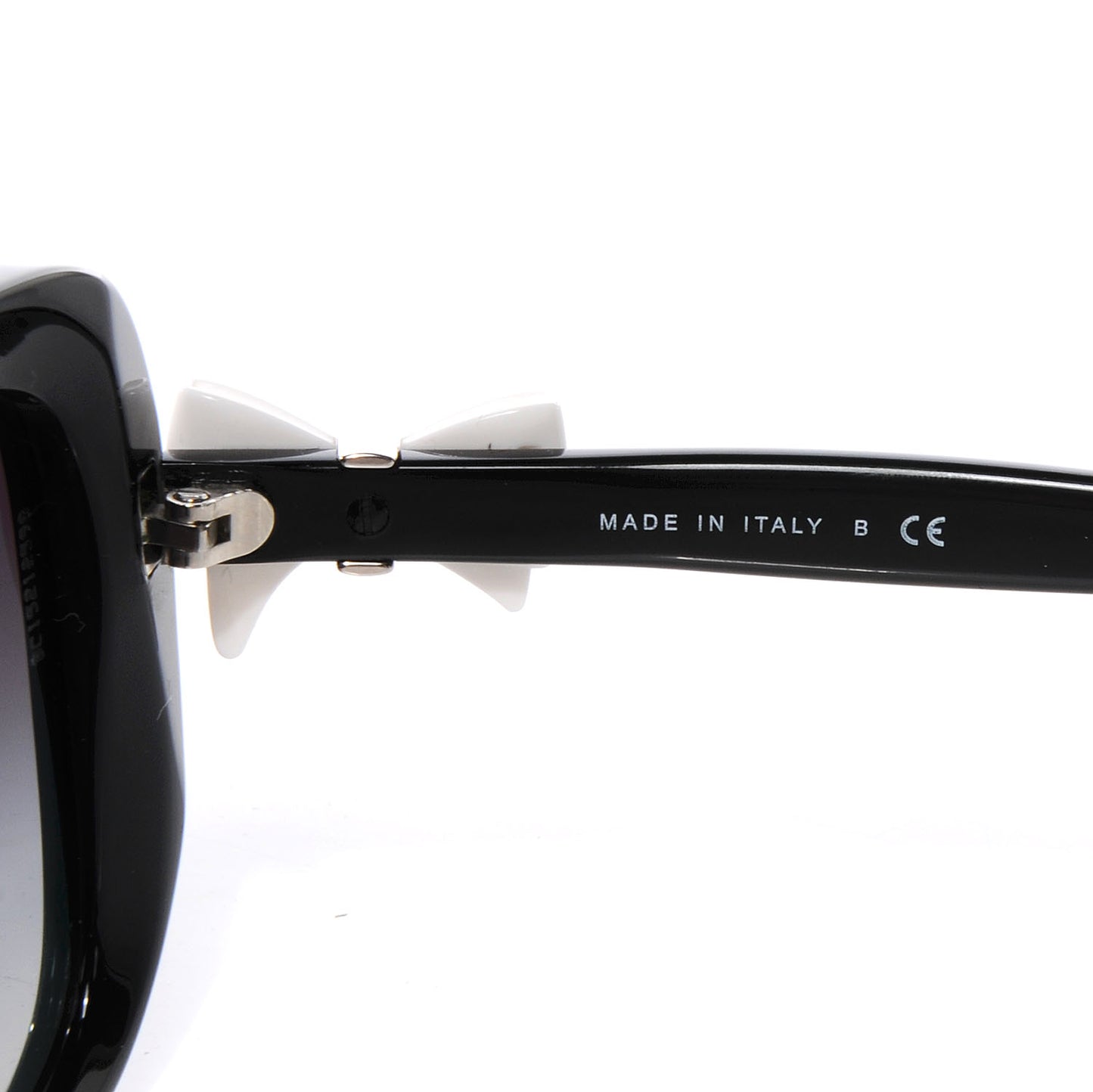 Acetate CC Bow Sunglasses 5171 Black White