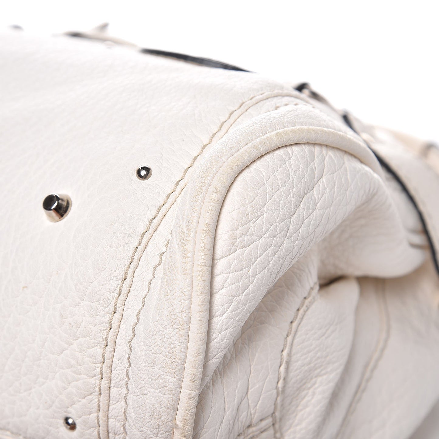 Calfskin Medium Paddington Satchel White