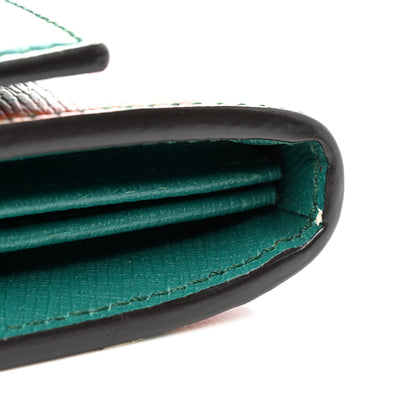 Gucci Calfskin Blooms Print Continental Wallet Bright Emerald Multicolor 8 of 8