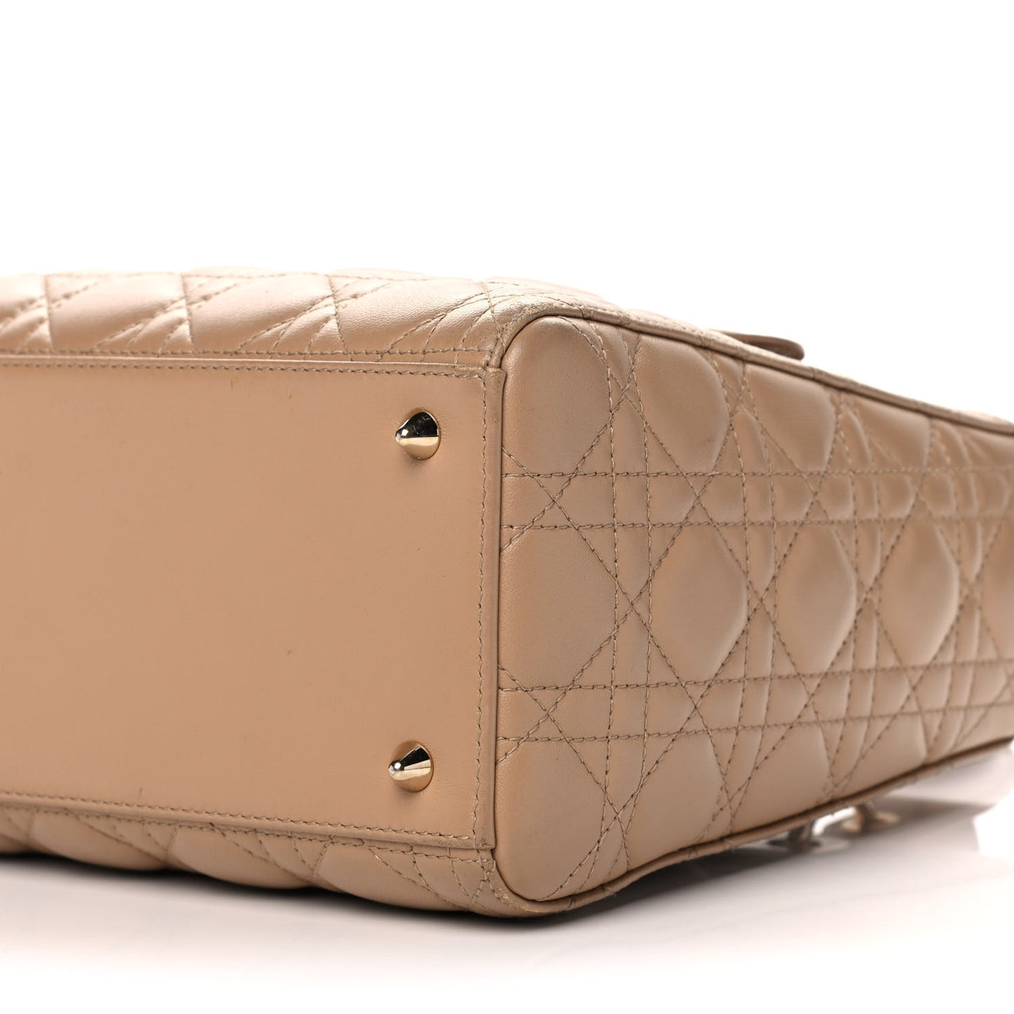 Lambskin Cannage Medium Lady Dior Beige