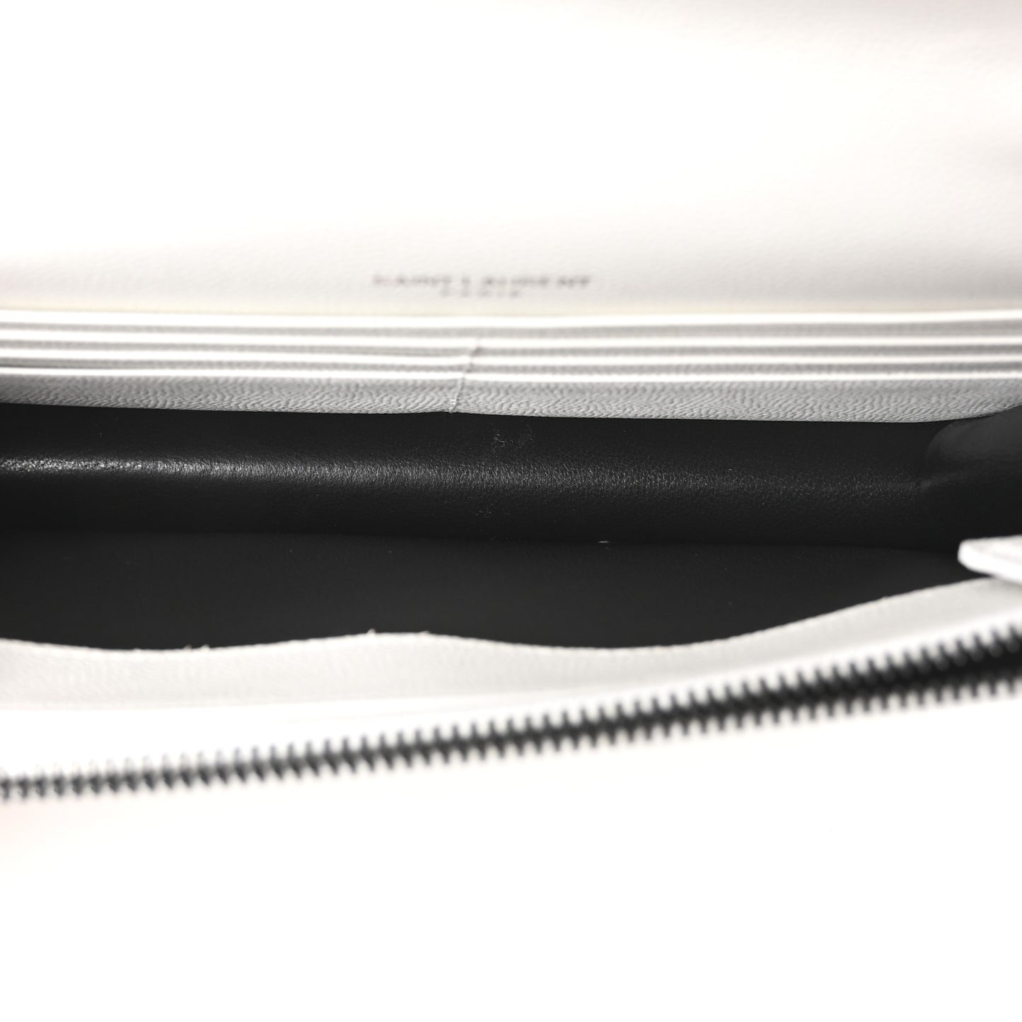 Grain De Poudre Matelasse Chevron Monogram Envelope Chain Wallet  White Black