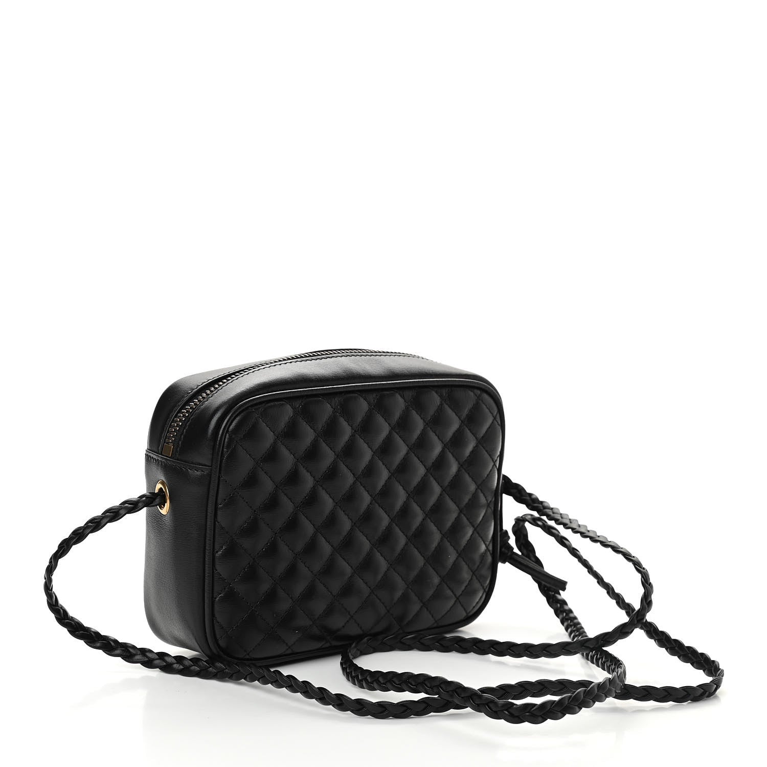 Gucci Calfskin Trapuntata Web Mini GG Shoulder Bag Black 3 of 10