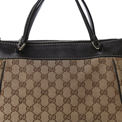 Gucci Monogram Web Mayfair Top Handle Satchel Dark Brown 8 of 14