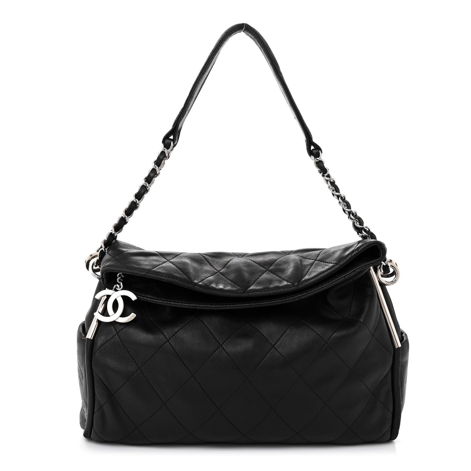 Chanel Lambskin Stitched Medium Ultimate Soft Tote Black 1 of 12