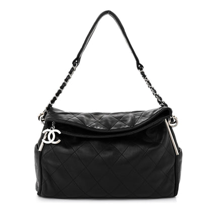 Chanel Lambskin Stitched Medium Ultimate Soft Tote Black 1 of 12