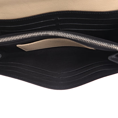 Louis Vuitton Calfskin Lockme II Wallet Vanille Black 5 of 14