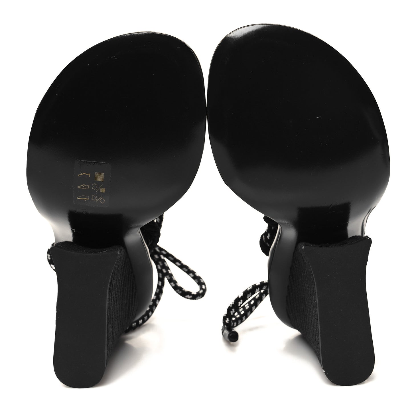 Fabric Maia Rope Wedge Sandal 40 Black
