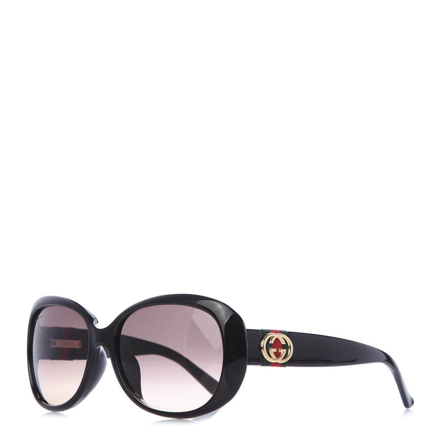 Acetate Oval Frame Web Sunglasses GG3660KS Black
