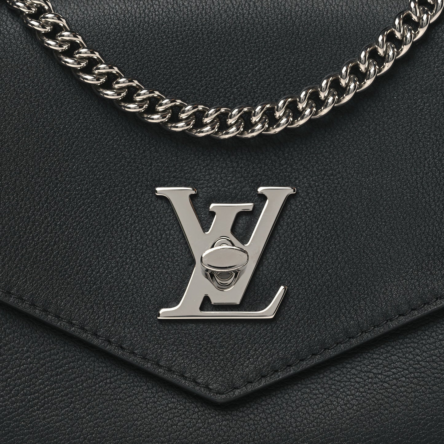 Soft Calfskin My Lockme Chain Bag BB Black