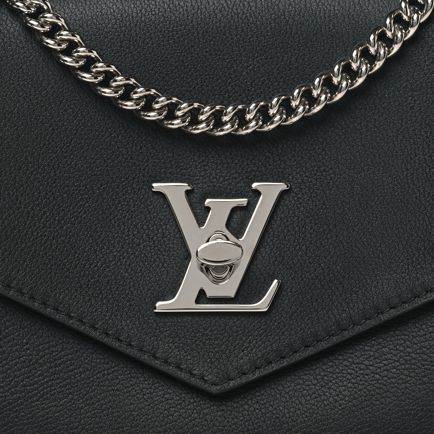 Louis Vuitton Soft Calfskin My Lockme Chain Bag BB Black 7 of 9