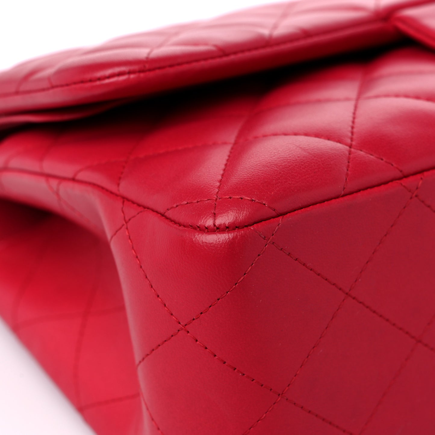 Lambskin Quilted Jumbo Double Flap Dark Pink