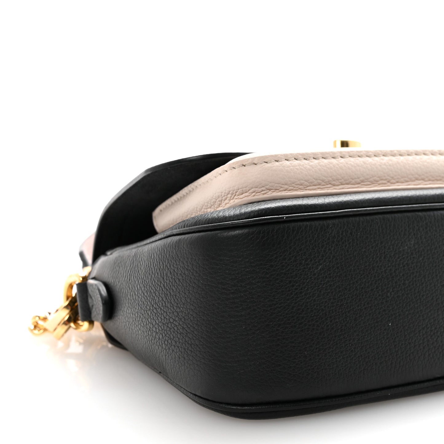 Grained Calfskin Lockme Tender Black