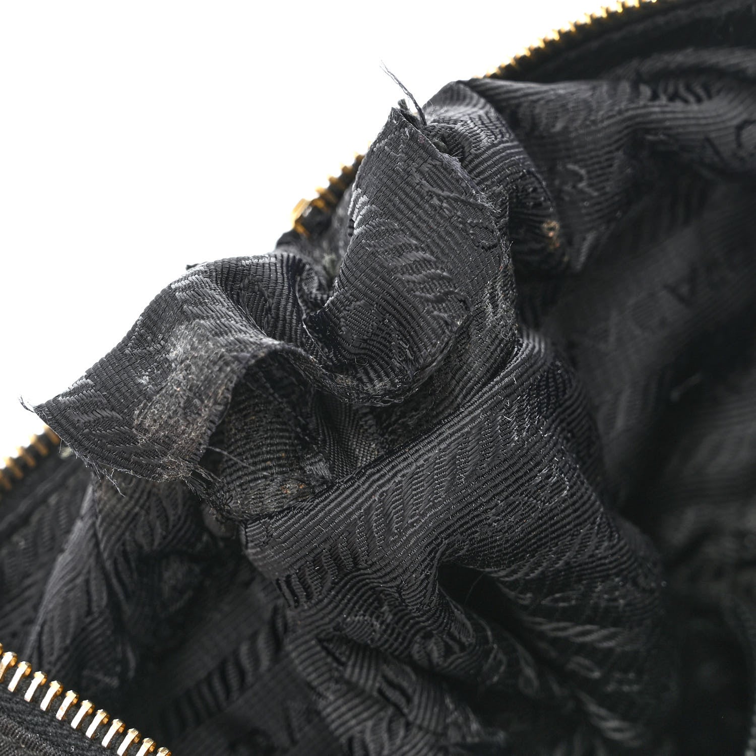 Prada Tessuto Nylon Chain Shoulder Bag Black 8 of 12