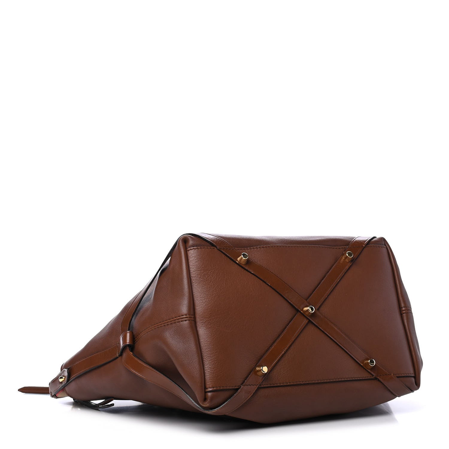 Burberry Calfskin House Check Small Salisbury Tote Brown 3 of 4