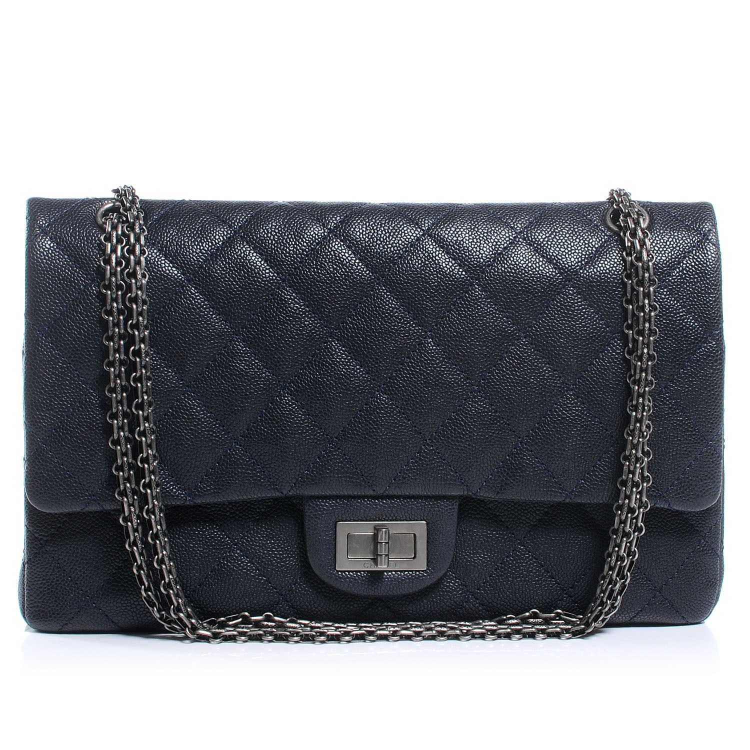 Chanel Caviar 2.55 Reissue 227 Flap Blue 1 of 5