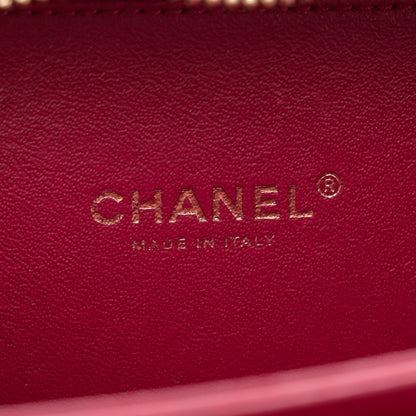Chanel Caviar Quilted Small CC Filigree Vanity Case Burgundy 6 of 14