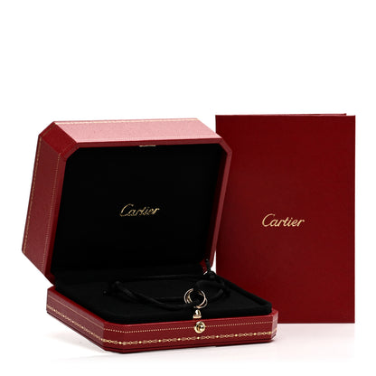 Cartier 18k Pink Yellow White Gold Trinity Adjustable Cord Bracelet Black 4 of 4