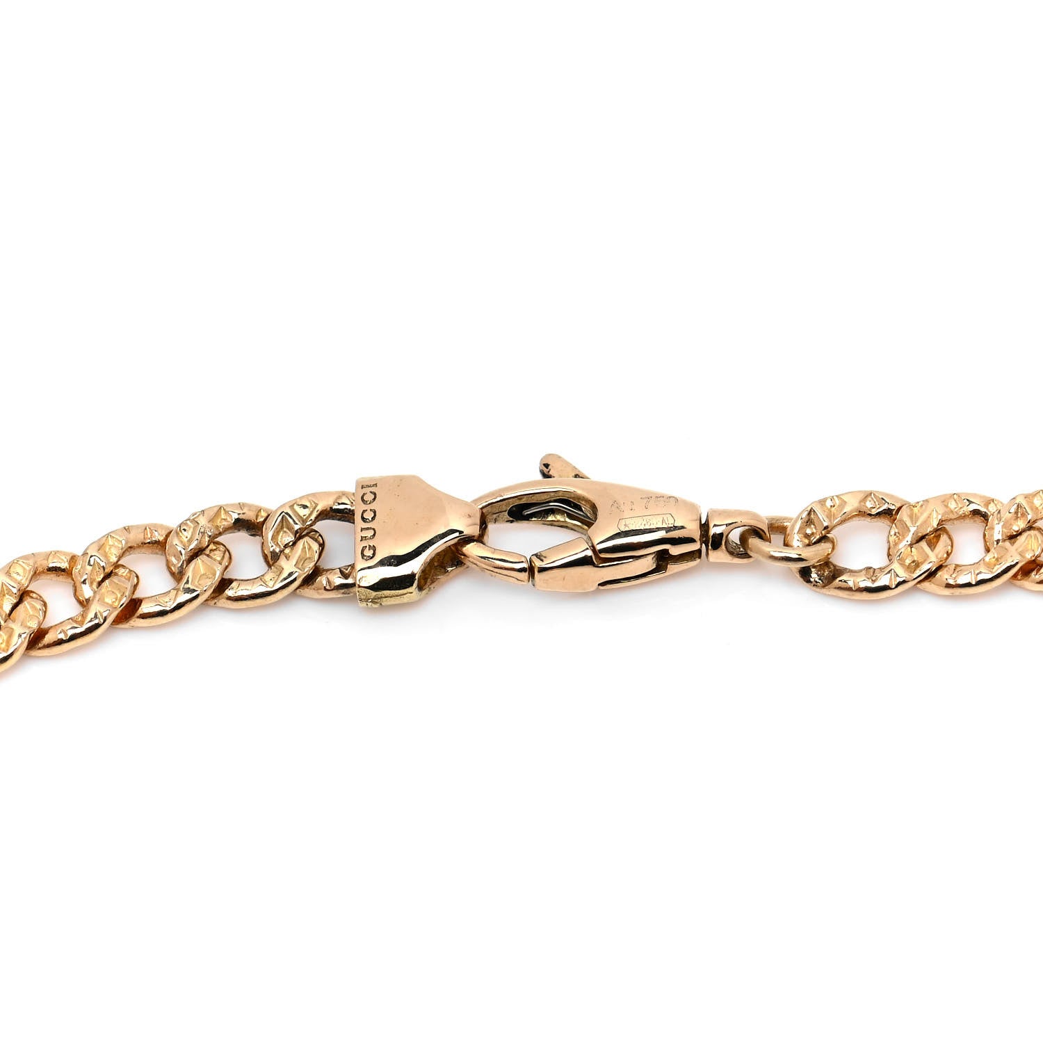 Gucci 18K Yellow Gold Diamond Fire Opal Lion Head Bracelet 4 of 6