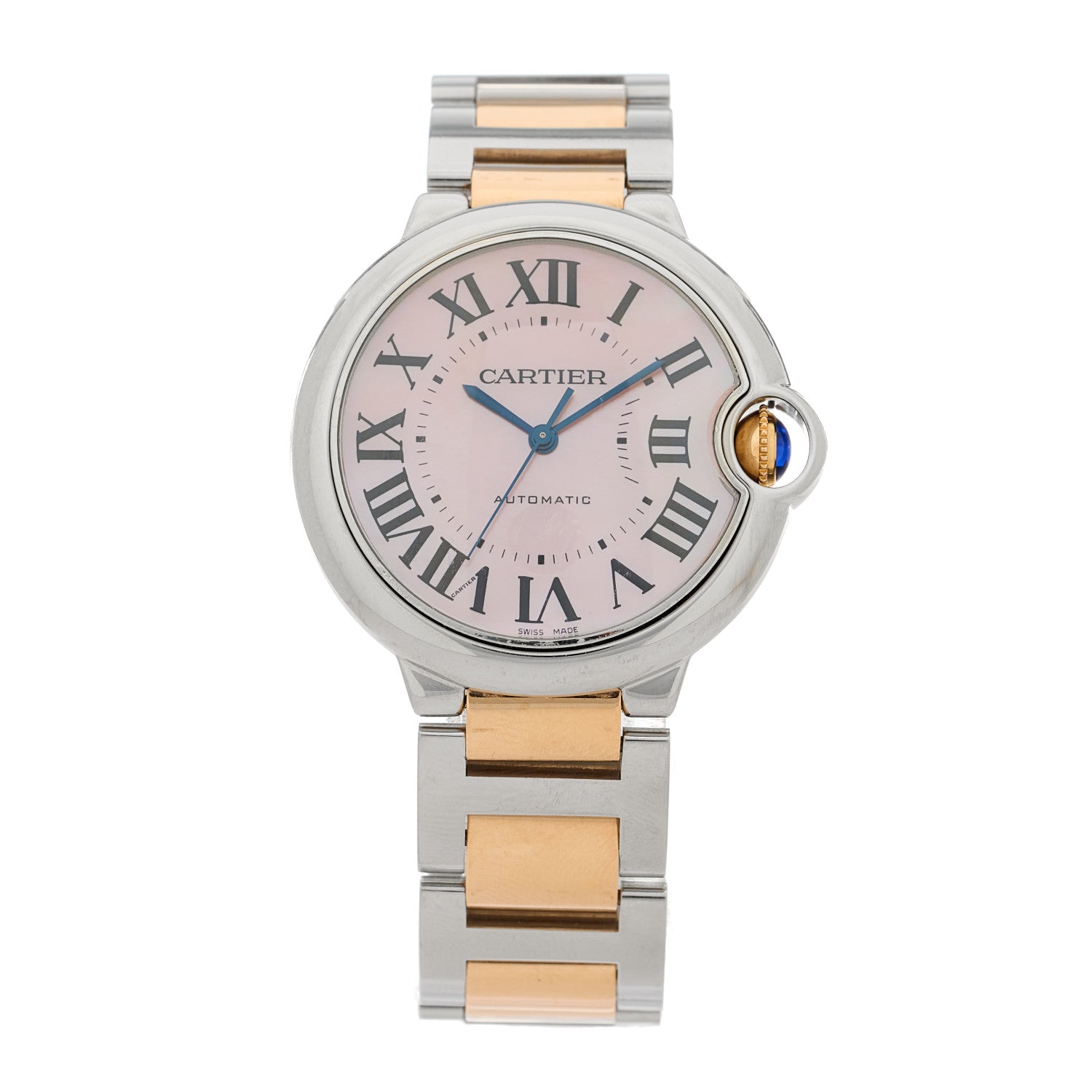 Cartier Stainless Steel 18K Pink Gold Pink Mother of Pearl 36mm Ballon Bleu De Cartier Automatic Watch 1 of 4