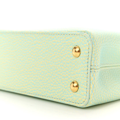 Louis Vuitton Taurillon Summer Stardust Mini Capucines Vert D'eau 9 of 10
