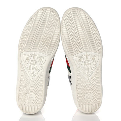 Gucci Calfskin Ayers Web Star Embroidered Mens Ace Sneakers 9 White Multi 5 of 8