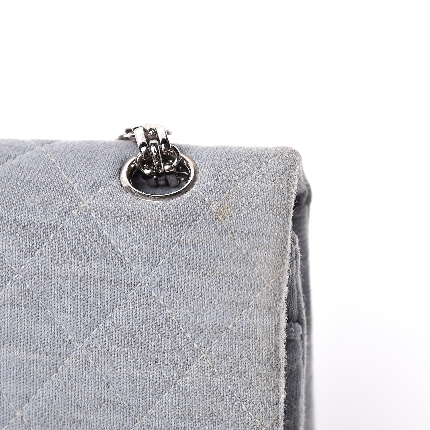 Chanel Jersey Quilted Small Double Flap Blue 18 of 20