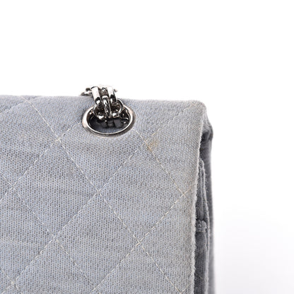 Chanel Jersey Quilted Small Double Flap Blue 18 of 20