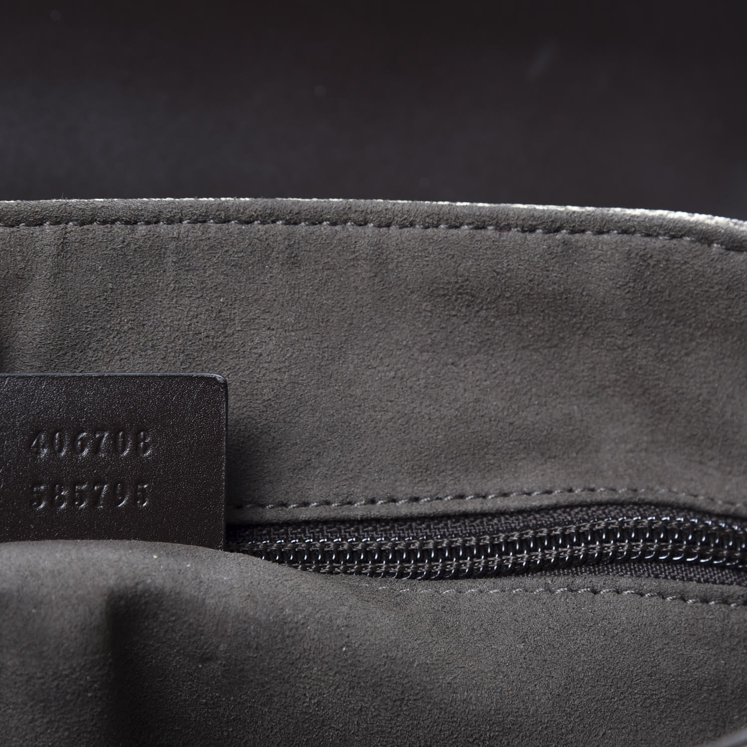 Gucci GG Supreme Monogram Selleria Calfskin Satchel Messenger Bag Beige Ebony Cocoa Marrone Scuro 12 of 13