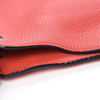 Valentino Garavani Pebbled Calfskin Small Rockstud Flip-Lock Messenger Bag Deep Coral 9 of 11