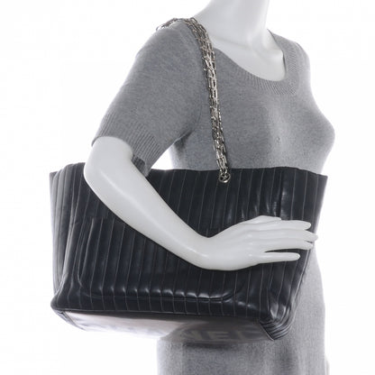 Chanel Lambskin Vertical Quilted Large Mademoiselle Tote Black 2 of 8