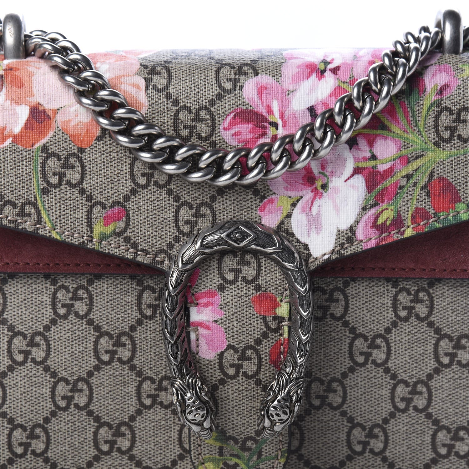 Gucci GG Supreme Monogram Blooms Mini Dionysus Shoulder Bag Beige Multicolor Dry Rose 9 of 9