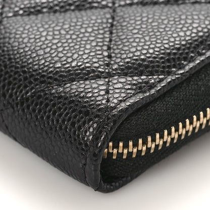 Chanel Caviar Quilted Zipped Key Holder Case Black 9 of 10
