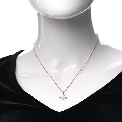 Bulgari 18K Rose Gold Diamond Mother of Pearl Small Divas' Dream Pendant Necklace 2 of 6