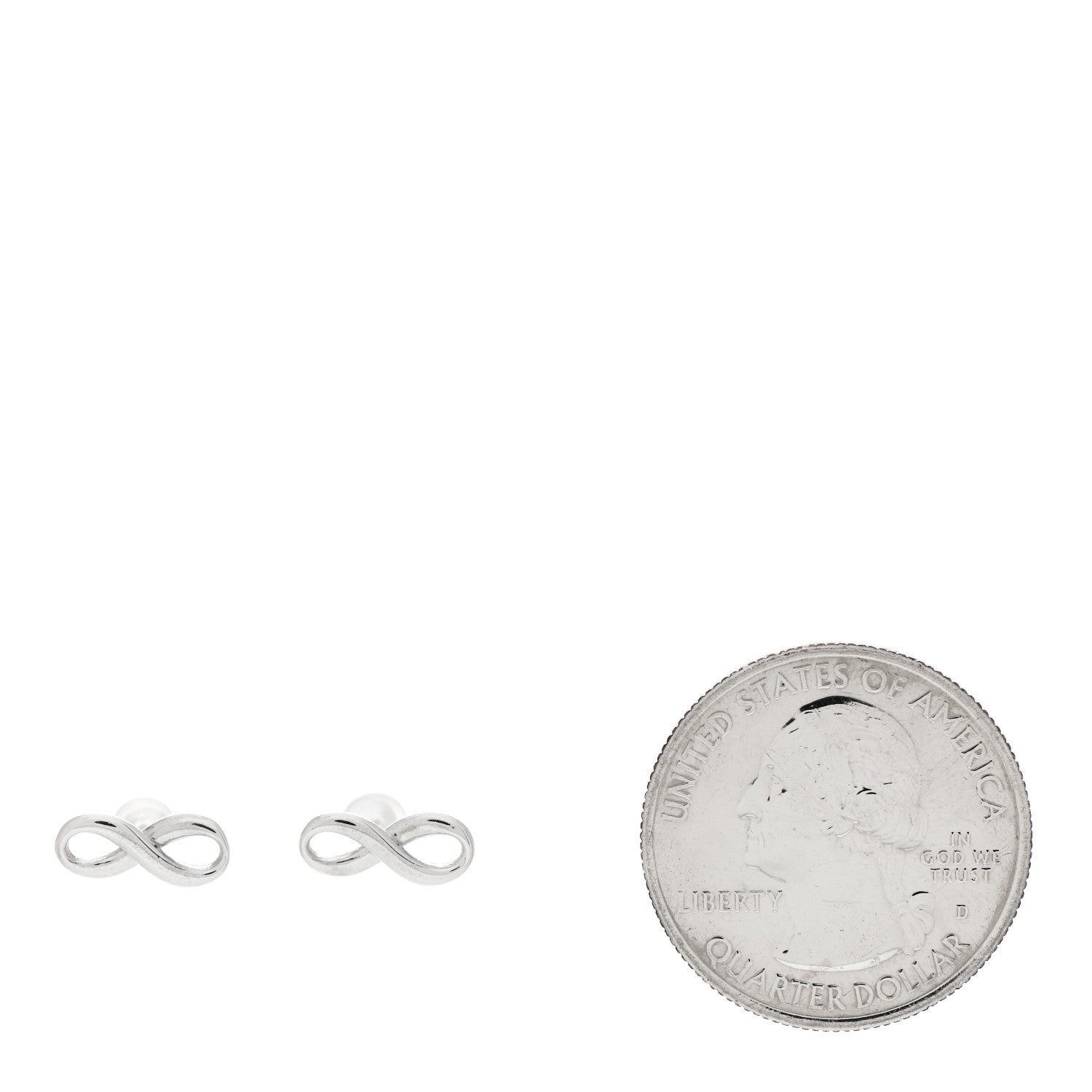 Tiffany Sterling Silver Infinity Earrings 2 of 5
