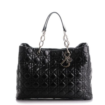 Christian Dior Lambskin Cannage Large Dior Soft Shopping Tote Black 1 of 6