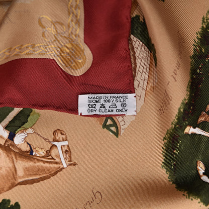 Hermes Silk Les Robes Pocket Square Scarf 3 of 5