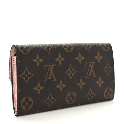 Louis Vuitton Monogram Emilie Wallet Rose Ballerine 3 of 7