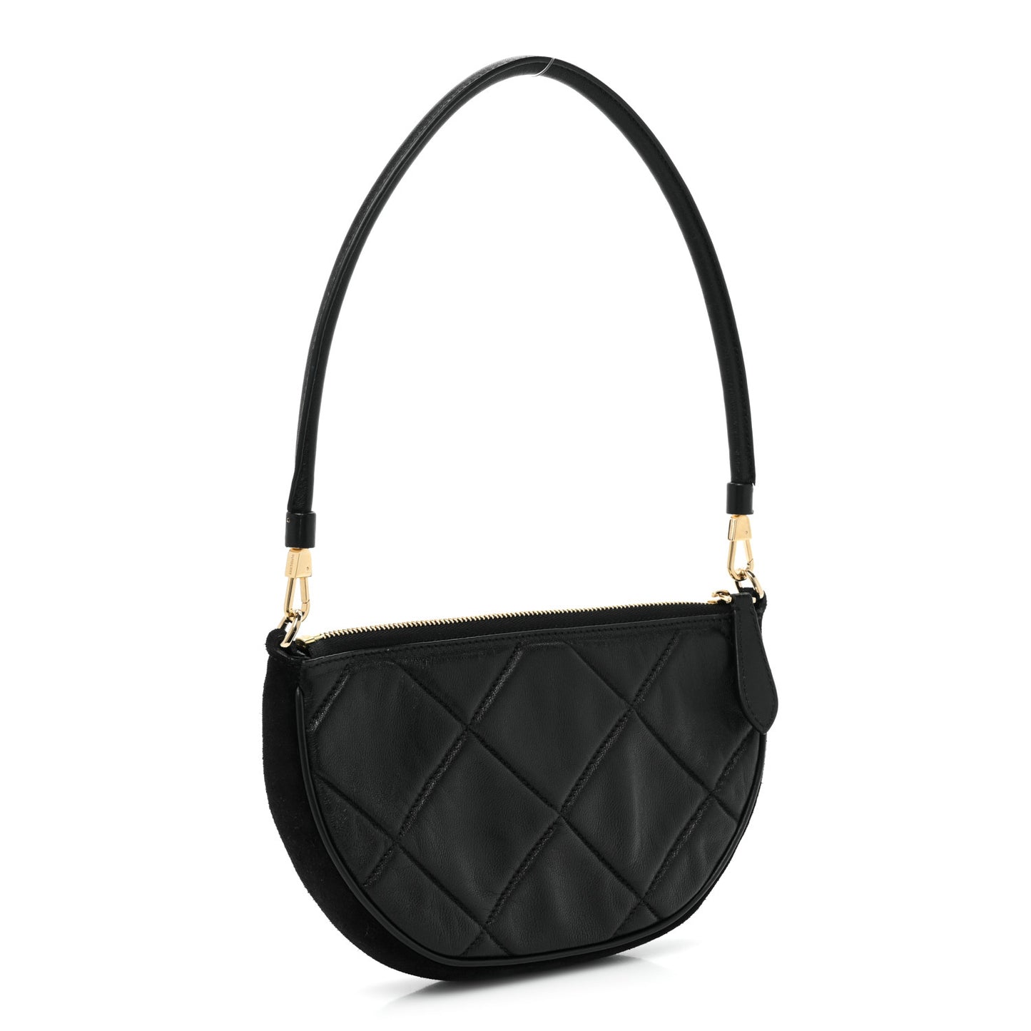 Lambskin Quilted Olympia Pouch Black