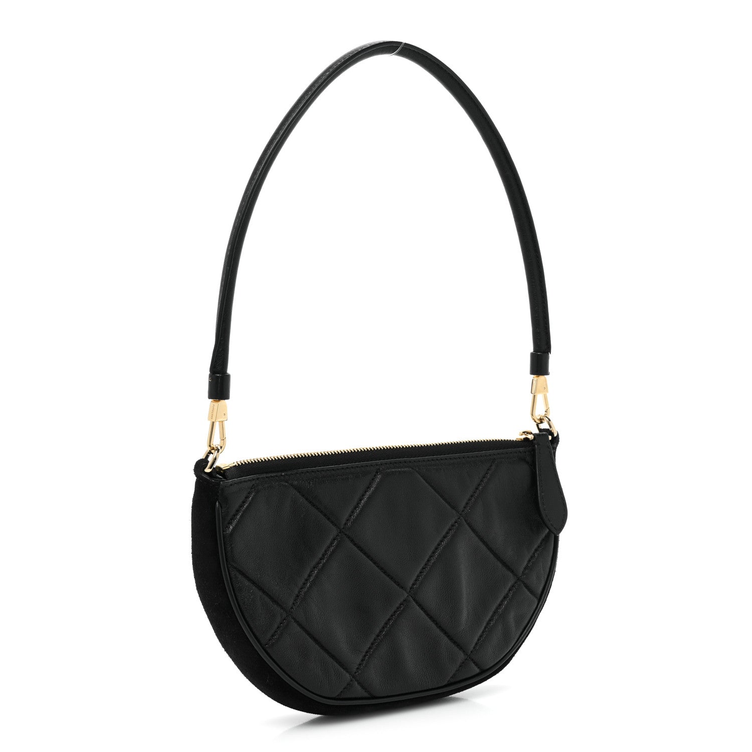 Burberry Lambskin Quilted Olympia Pouch Black 3 of 9