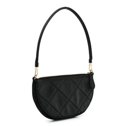Burberry Lambskin Quilted Olympia Pouch Black 3 of 9