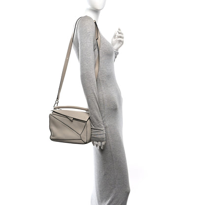 Loewe Calfskin Small Puzzle Bag Light Oat 2 of 11